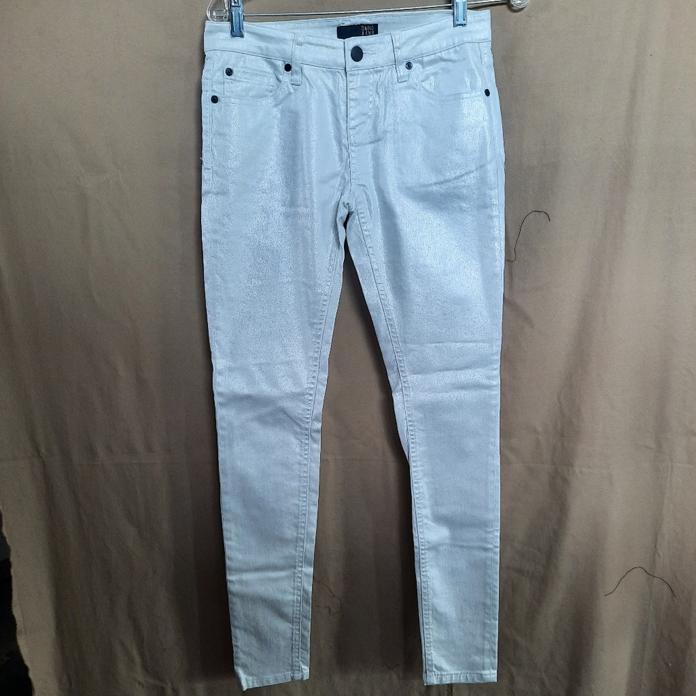 David Kahn White with Silver Coat Skinny Jeans sz 27